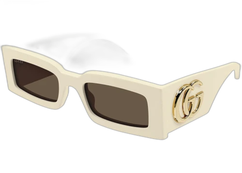 Gucci Rectangle Sunglasses Ivory (GG1425S 004)