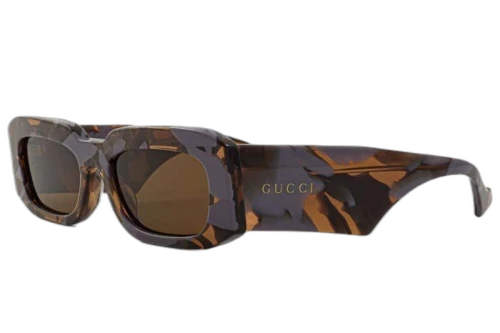 Gucci Tortoise Rectangle Frame Sunglasses Brown/Grey (GG1426S-003-FR)