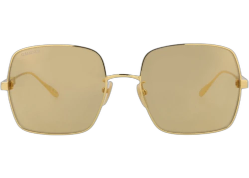 Gucci Square-Frame Metal Sunglasses Gold/Gold/Gold (GG1434S-30014434-004)