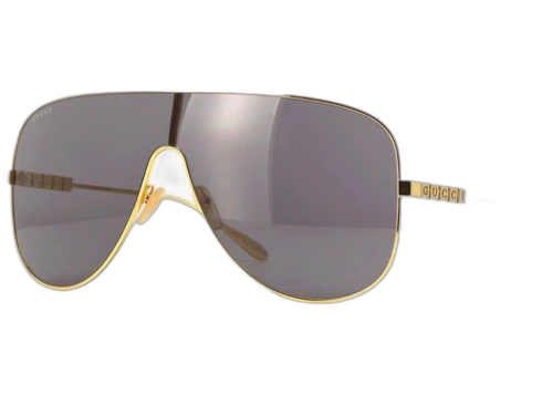 Gucci Shield Sunglasses Yellow Gold (GG1436S 001)