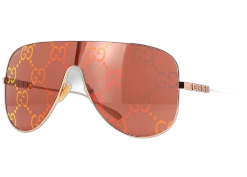 Gucci Shield Sunglasses Rose Gold (GG1436S 003)