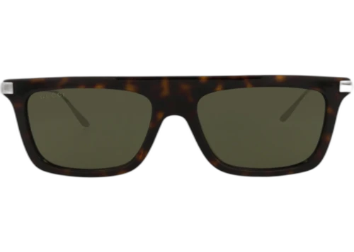 Gucci Square-Frame Recycled Acetate Sunglasses Havana/Silver/Green (GG1437S-30014438-002)