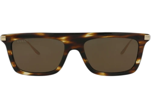 Gucci Square-Frame Recycled Acetate Sunglasses Havana Gold Brown (GG1437S-30014438-003)