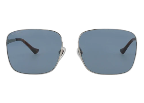 Gucci Aviator-Frame Metal Sunglasses Silver/Silver/Blue (GG1441S-30014490-003)
