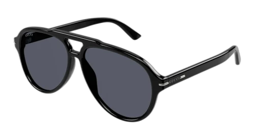 Gucci Acetate Aviator Frame Sunglasses Black/Grey (GG1443S-001-FR)