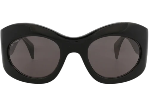 Gucci Shield-Frame Recycled Acetate Sunglasses Black Black Grey (GG1463S-30014463-001)