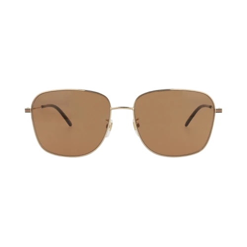 Gucci Square-Frame Metal Sunglasses Gold Gold Brown (GG1464SA-30014464-002)
