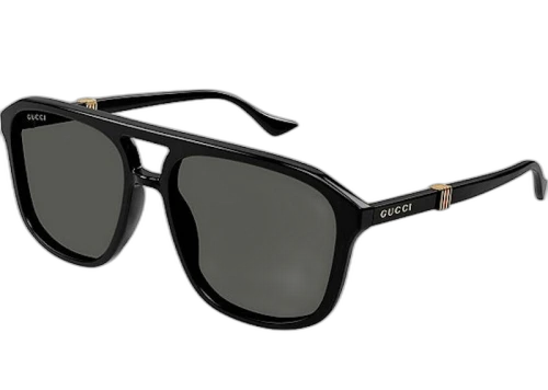 Gucci Running Web Aviator Sunglasses Black/Gold (GG1494S 001)