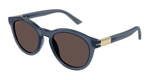 Gucci Round Frame Sunglasses Cobalt Blue/Brown (GG1501S-003-FR)