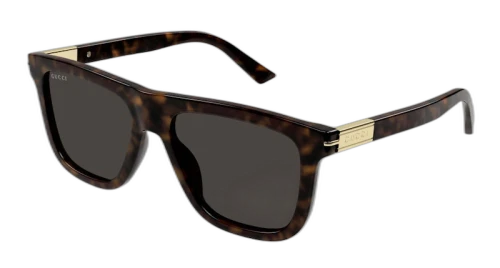 Gucci Tortoise Square Frame Sunglasses Dark Havana/Brown (GG1502S-002-FR)