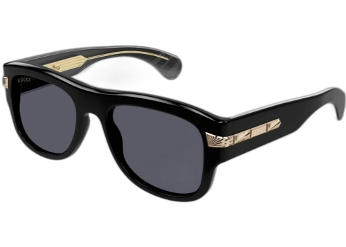 Gucci Rectangle Sunglasses Black Grey (GG1517S-001-54)