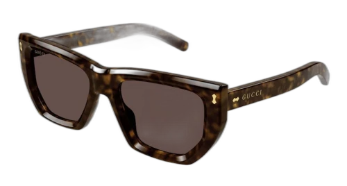 Gucci Tortoise Square Frame Sunglasses Havana/Brown (GG1520S-002-FR)