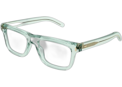 Gucci Square Eyeglasses Transparent Light Green (GG1525O 004)