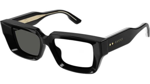 Gucci Rectangle Sunglasses Black/Grey (GG1529S-001)