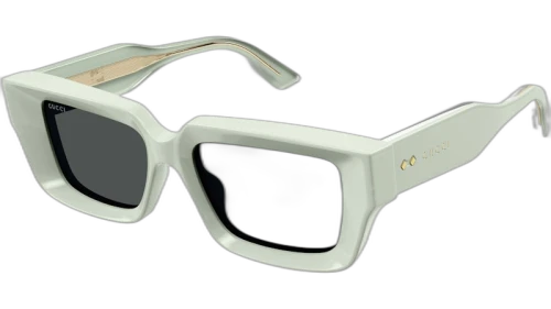 Gucci Rectangle Sunglasses Pastel Green/Grey (GG1529S-003)