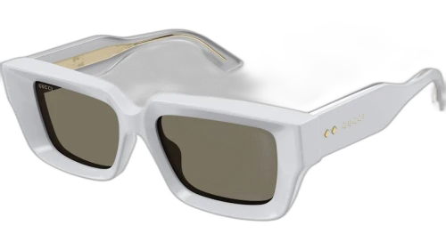 Gucci Rectangle Sunglasses Grey/Brown (GG1529S-004)
