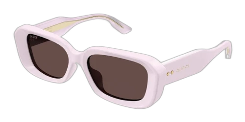 Gucci Rectangle Sunglasses Pink/Brown (GG1531SK-003-54)