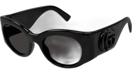 Gucci Oval Sunglasses Black/Grey (GG1544S-001-53)