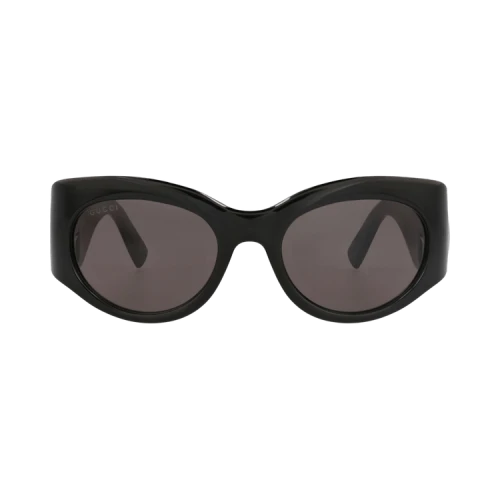 Gucci Round-Frame Injection Sunglasses 'Black Black Grey'