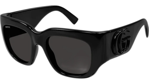 Gucci Square Sunglasses Shiny Black/Grey (GG1545S-001)