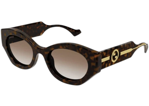 Gucci Cat Eye Sunglasses Havana Crystal Brown Gradient (GG1553S-002-52)