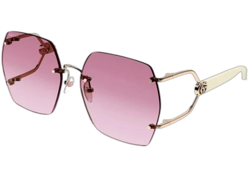 Gucci Square Sunglasses Gold Ivory Violet (GG1562S-004-FR)