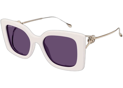 Gucci Square Sunglasses Ivory Violet (GG1567SA-003-54)