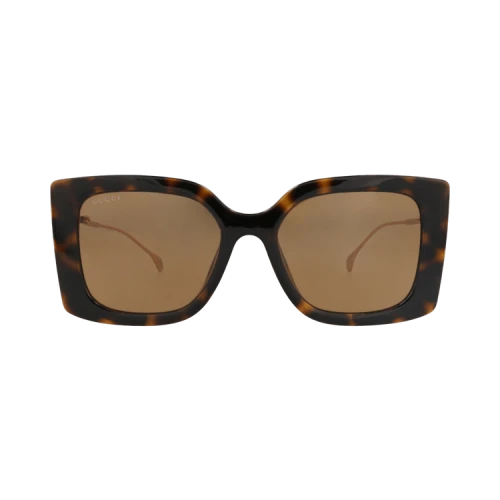 Gucci Square-Frame Injection Sunglasses 'Havana Gold Brown'