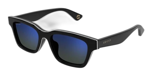 Gucci Square Frame Sunglasses Black/Blue (GG1641SA-003-53)