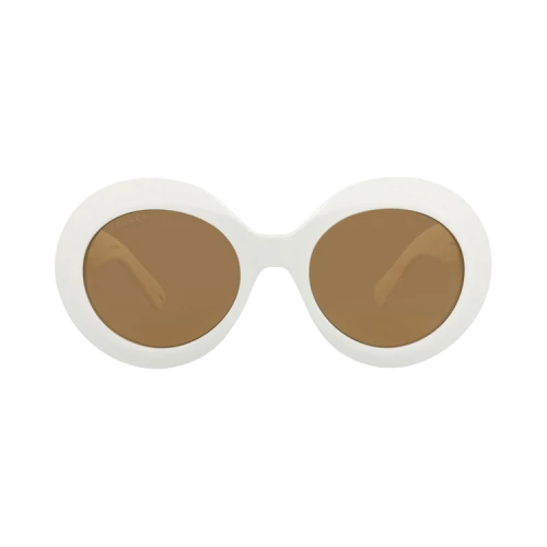 Gucci Round-Frame Recycled Acetate Sunglasses White White Brown (GG1647S-30015325-003)