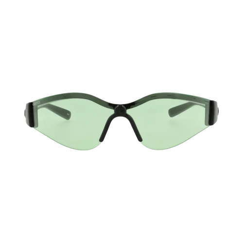 Gucci Shield-Frame Injection Sunglasses Black Black Green (GG1651S-30015329-005)