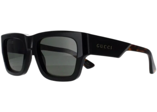 Gucci Rectangle Sunglasses Black Havana Grey (GG1668S-001-52)