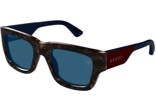 Gucci Rectangle Sunglasses Havana Red Blue (GG1668S-002-FR)