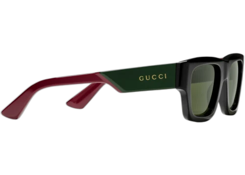 Gucci Rectangle Sunglasses Black Red Green (GG1668S-003-FR)