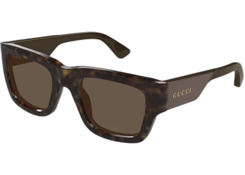 Gucci Rectangle Sunglasses Havana Green Brown (GG1668S-005-FR)