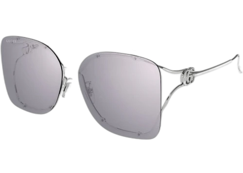 Gucci Square Sunglasses Silver Violet (GG1713SA-004-60)