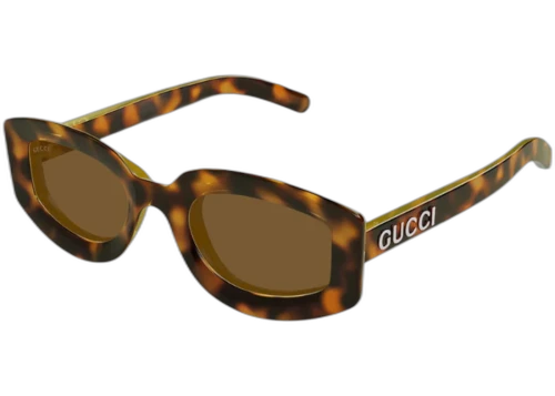 Gucci Geometric Sunglasses Light Havana/Yellow (GG1719S 002)