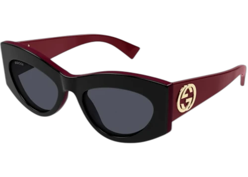 Gucci Cat Eye Sunglasses Black Red Grey (GG1843S-006-53)