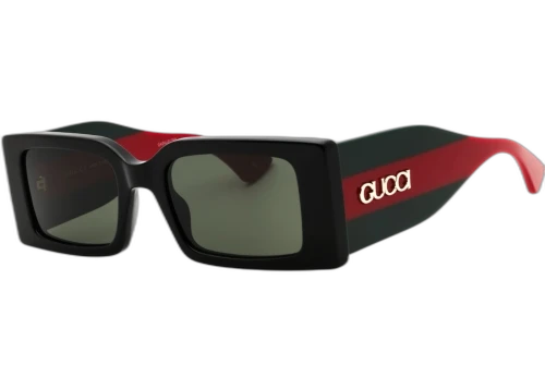 Gucci Rectangular Sunglasses Black/Green (GG1860S-001)