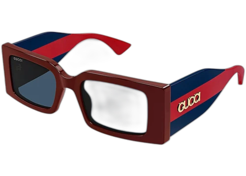 Gucci Rectangle Sunglasses Burgundy Blue (GG1860S-003-52)