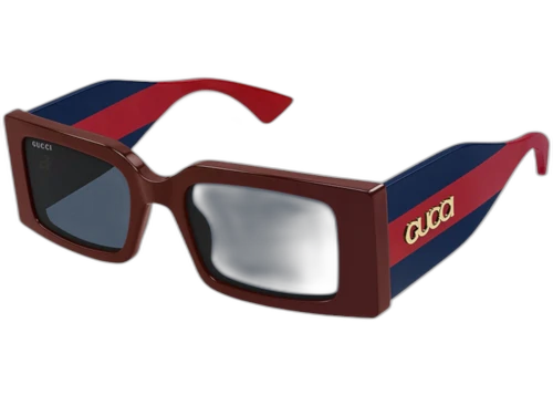 Gucci Square Sunglasses Burgundy/Blue/Red (GG1860S 003)