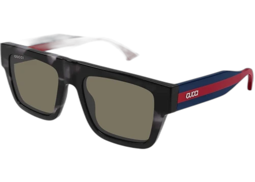 Gucci Flat Top Sunglasses Black Brown (GG1868S-004-53)