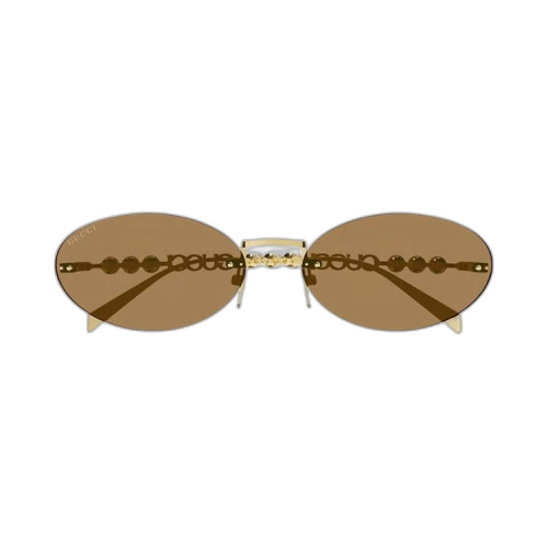 Gucci Oval Sunglasses 'Shiny Endura Gold'