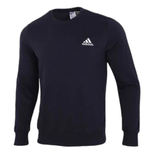 adidas Sl Ft Swt Embroidered Logo Loose Knit Pullover Blue