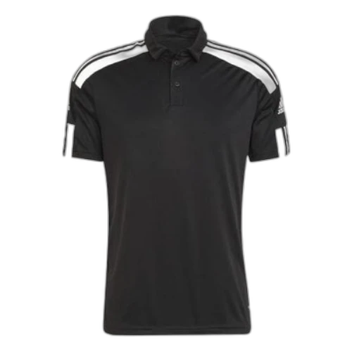 adidas Alphabet Logo Stripe Printing Short Sleeve Black Polo Shirt
