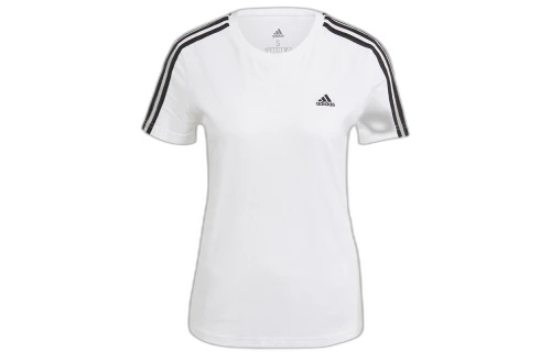 adidas W 3s T Sports Short Sleeve White T-Shirt (Women's)