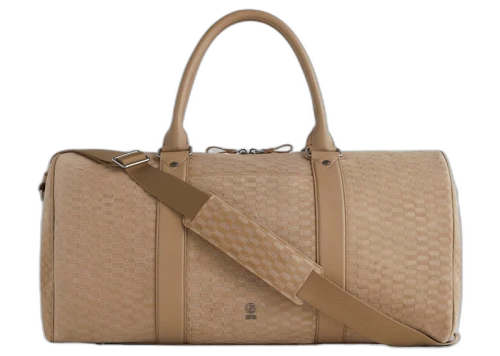 Kith x Giorgio Armani Monogram Suede Duffle Bag Creme