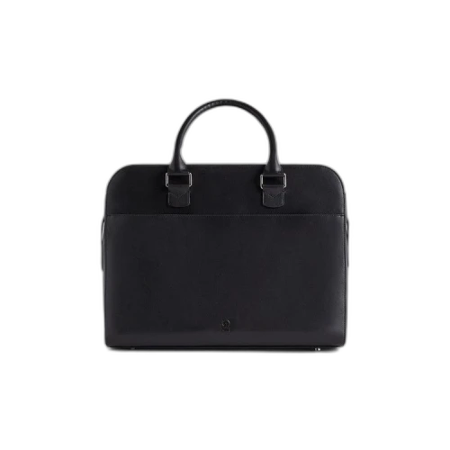 Kith x Giorgio Armani Monogram Leather Document Bag Black