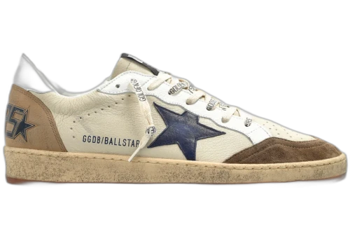 Golden Goose Ball Star White Brown Navy