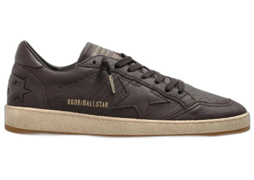 Golden Goose Ball Star Dark Brown Tone-On-Tone Leather Star